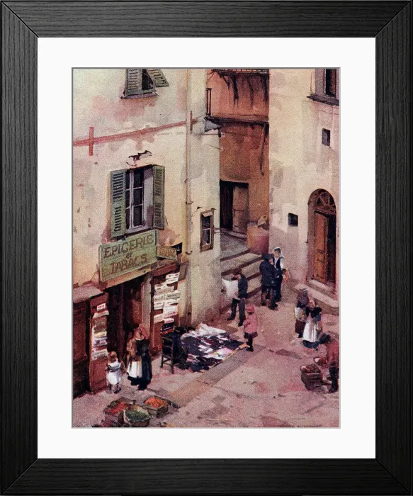 Framed Print : Market Day, Villefranche Framed Print : Market Day, Villefranche