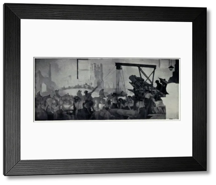 Framed Print : Military Men With Heavy Artillery