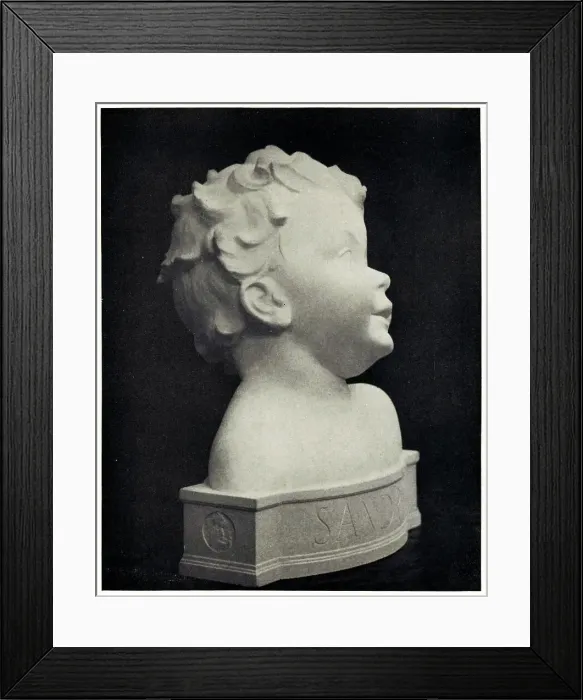 Framed Print : Sandra. A portrait sculpture showing the head of Sandra Framed Print : Sandra. A portrait sculpture showing the head of Sandra