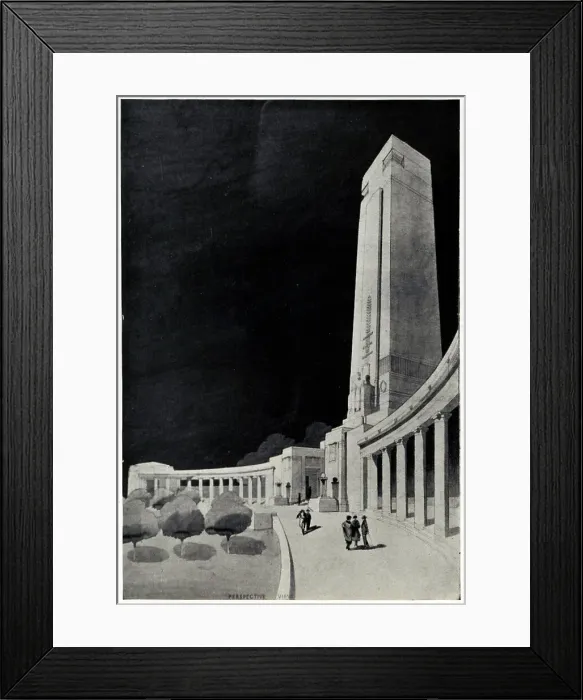 Framed Print : Design For The Victorian War Memorial Framed Print : Design For The Victorian War Memorial