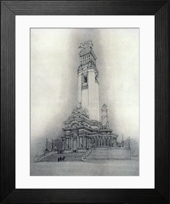 Framed Print : Design For The Victorian War Memorial Framed Print : Design For The Victorian War Memorial