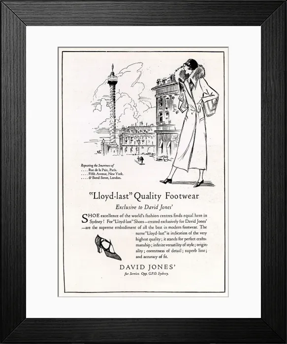 Framed Print : David Jones Advertisement Framed Print : David Jones Advertisement