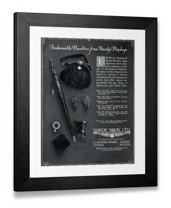 Framed Print : Hardy Bros Advertisement Framed Print : Hardy Bros Advertisement