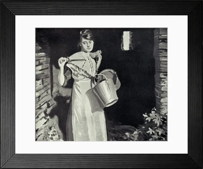 Framed Print : A Cornish Milkmaid Framed Print : A Cornish Milkmaid