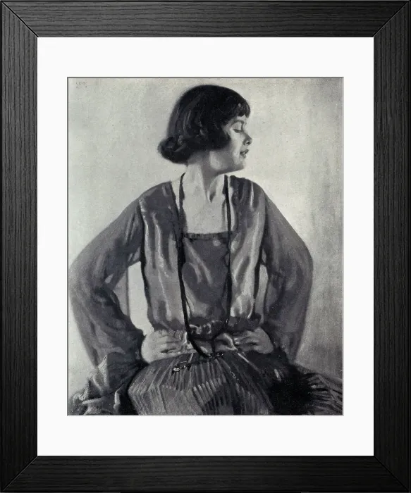 Framed Print : Jennie. A portrait oil painting of a young woman Framed Print : Jennie. A portrait oil painting of a young woman