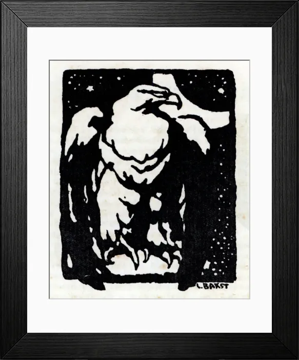 Framed Print : Woodcut Eagle Framed Print : Woodcut Eagle