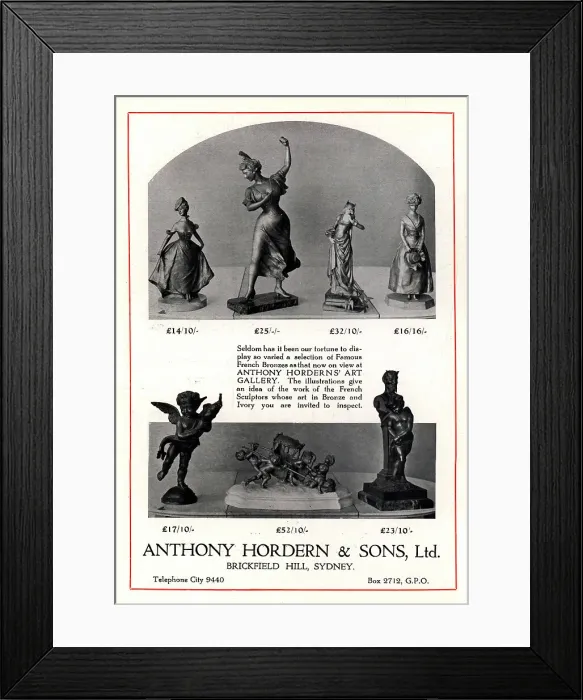 Framed Print : Anthony Hordern & Sons Advertisement