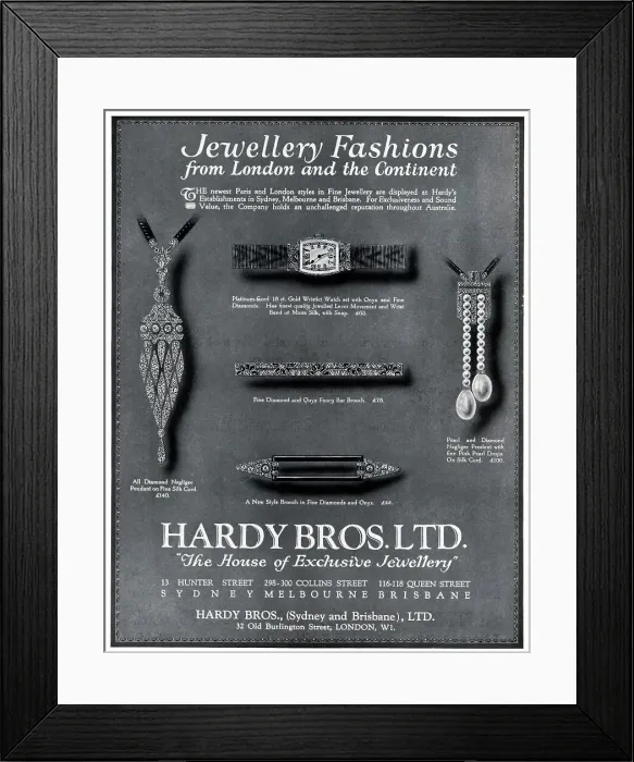 Framed Print : Hardy Bros Advertisement Framed Print : Hardy Bros Advertisement