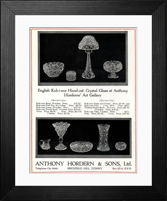 Framed Print : Anthony Hordern & Sons Advertisement Framed Print : Anthony Hordern & Sons Advertisement