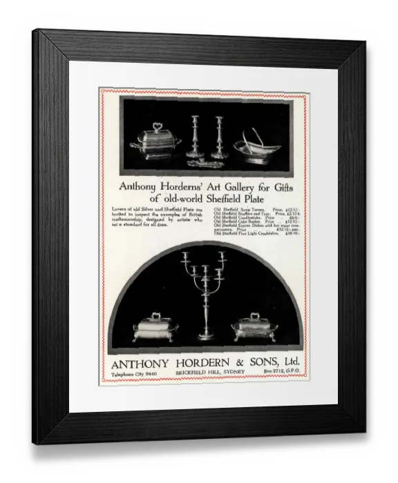 Framed Print : Anthony Hordern & Sons Advertisement Framed Print : Anthony Hordern & Sons Advertisement