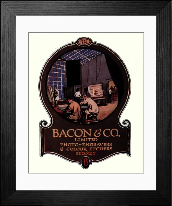 Framed Print : Bacon & Co Advertisement Framed Print : Bacon & Co Advertisement