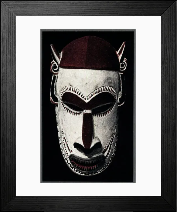 Framed Print : Coloured Wooden Mask Framed Print : Coloured Wooden Mask