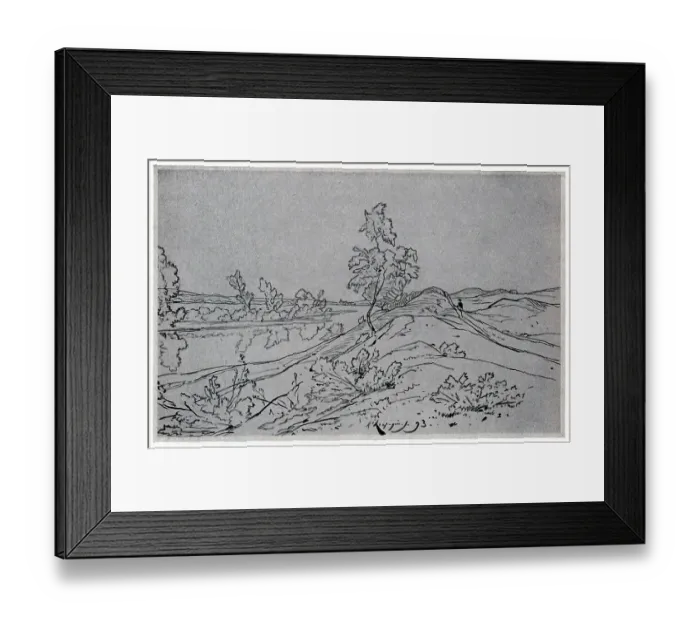 Framed Print : Landscape Drawing Framed Print : Landscape Drawing