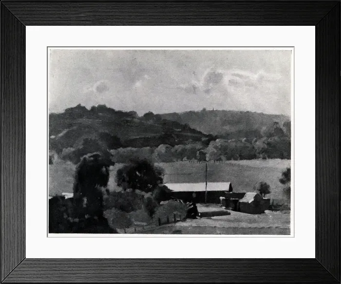 Framed Print : Landscape. A landscape oil painting of an Australian countryside setting Framed Print : Landscape. A landscape oil painting of an Australian countryside setting