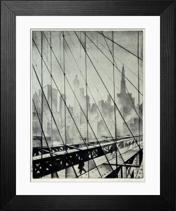 Framed Print : On Brooklyn Bridge Framed Print : On Brooklyn Bridge