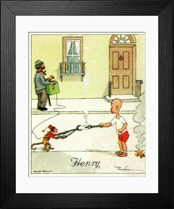 Framed Print : Henry cartoon, A Hot Tip, by Carl Anderson Framed Print : Henry cartoon, A Hot Tip, by Carl Anderson