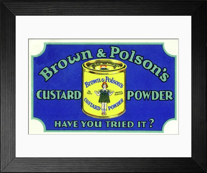 Framed Print : Advert, Brown & Polson's Custard Powder Framed Print : Advert, Brown & Polson's Custard Powder