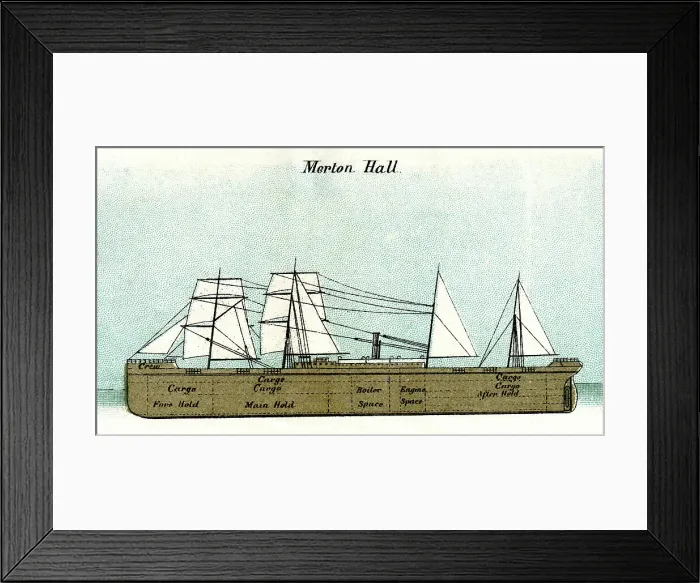 Framed Print : Merton Hall, cargo ship Framed Print : Merton Hall, cargo ship