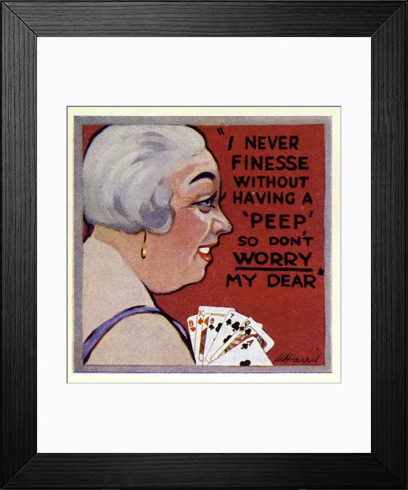 Framed Print : Comic Score Card for Bridge Playing Card Game No. 1 Framed Print : Comic Score Card for Bridge Playing Card Game No. 1