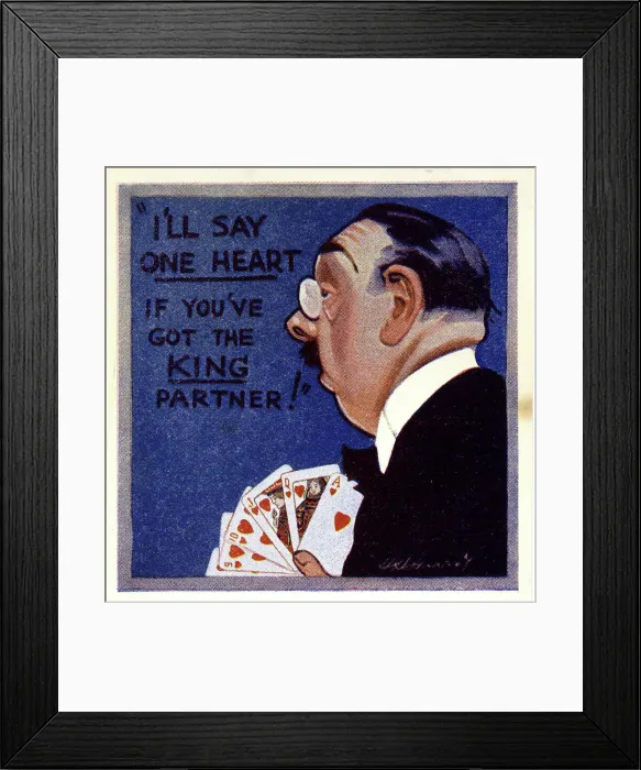 Framed Print : Comic Score Card for Bridge Playing Card Game No. 7 Framed Print : Comic Score Card for Bridge Playing Card Game No. 7