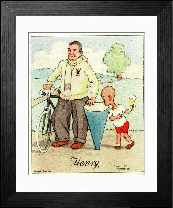 Framed Print : Henry cartoon, Cone Envy, by Carl Anderson Framed Print : Henry cartoon, Cone Envy, by Carl Anderson