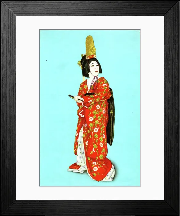 Framed Print : Kabuki actor as Kiyohime, Japanese traditional story Framed Print : Kabuki actor as Kiyohime, Japanese traditional story