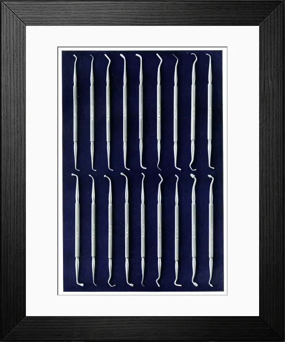Framed Print : Dentist's equipment, dental instruments Framed Print : Dentist's equipment, dental instruments