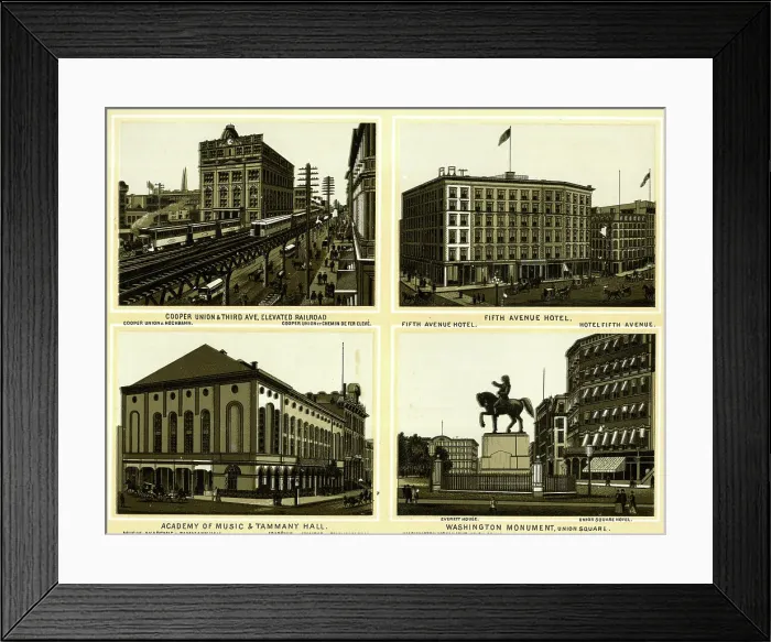Framed Print : Four views of New York City, USA Framed Print : Four views of New York City, USA