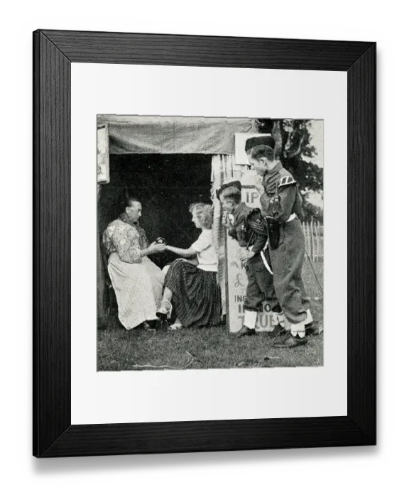 Framed Print : Fortune Telling with a Crystal Ball at the local Fete Framed Print : Fortune Telling with a Crystal Ball at the local Fete