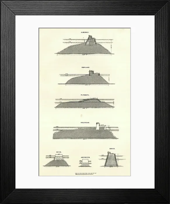 Framed Print : Seven coastal locations in the UK Framed Print : Seven coastal locations in the UK