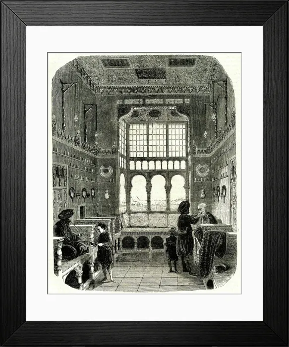 Framed Print : Interior of a Turkish Barber's Shop Framed Print : Interior of a Turkish Barber's Shop