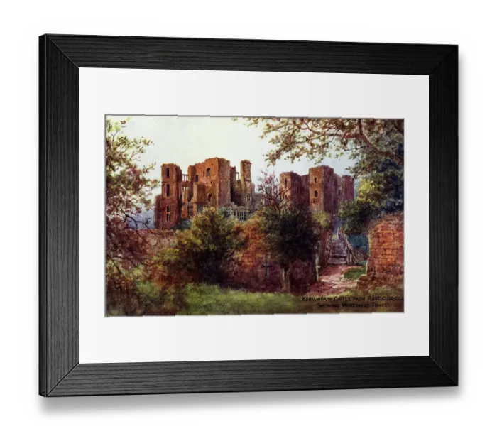 Framed Print : Kenilworth Castle from Rustic Bridge Framed Print : Kenilworth Castle from Rustic Bridge