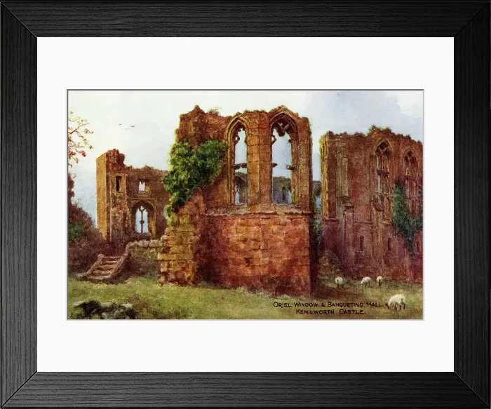 Framed Print : Kenilworth Castle, Oriel Window and Banqueting Hall Framed Print : Kenilworth Castle, Oriel Window and Banqueting Hall