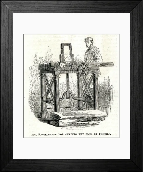 Framed Print : Machine for cutting the ends of pencils Framed Print : Machine for cutting the ends of pencils