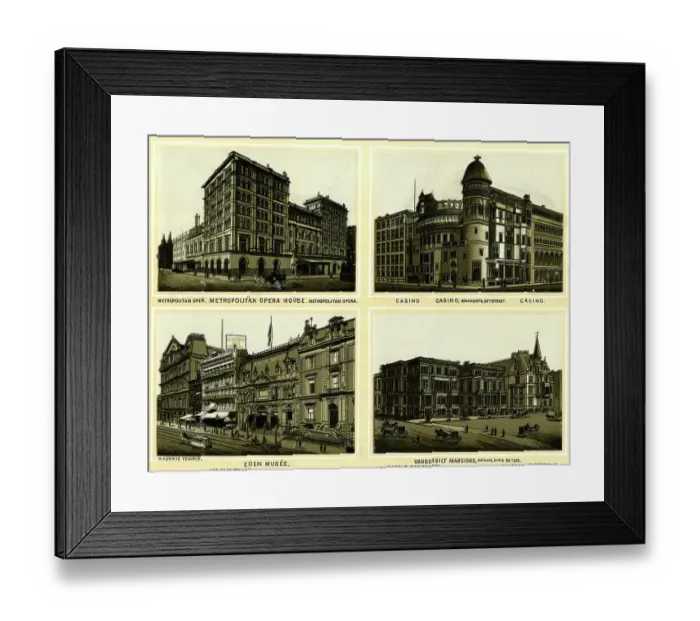 Framed Print : Four buildings in New York City, USA Framed Print : Four buildings in New York City, USA