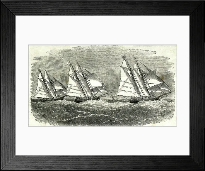 Framed Print : Ocean race between the Henrietta, Fleetwing and Vesta Framed Print : Ocean race between the Henrietta, Fleetwing and Vesta
