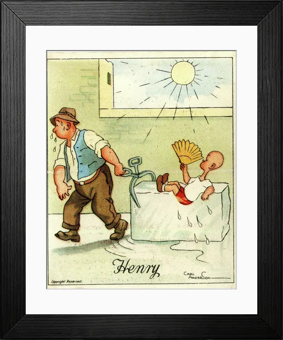 Framed Print : On Ice, Henry cartoon by Carl Anderson Framed Print : On Ice, Henry cartoon by Carl Anderson