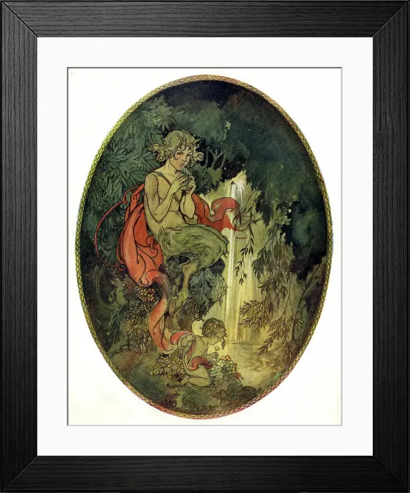 Framed Print : Pan playing his Pipes Framed Print : Pan playing his Pipes