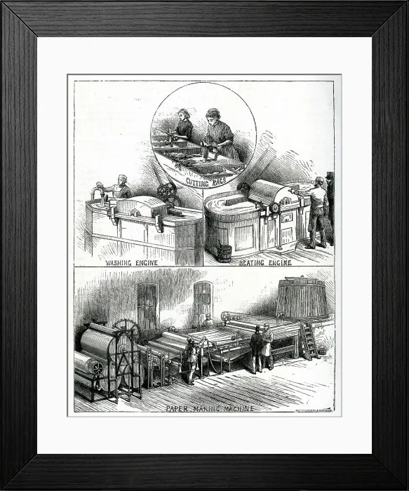 Framed Print : Paper making from rags Framed Print : Paper making from rags