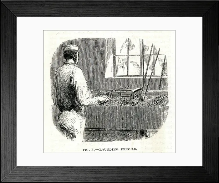 Framed Print : Rounding Pencils - Pencil Making at Keswick Framed Print : Rounding Pencils - Pencil Making at Keswick