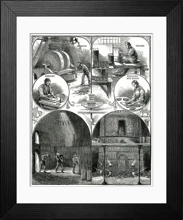 Framed Print : Pottery Making scenes Framed Print : Pottery Making scenes