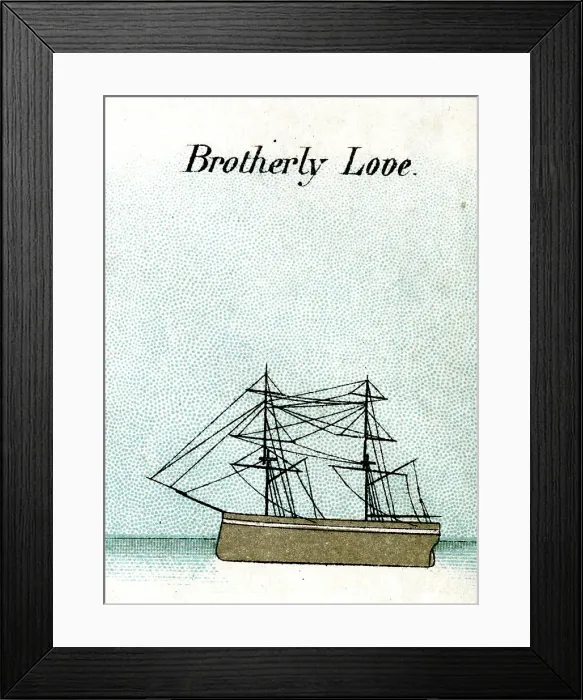 Framed Print : Brotherly Love, ship Framed Print : Brotherly Love, ship