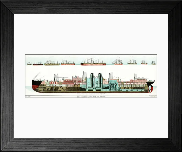 Framed Print : Orient, Australian Mail Steamer Framed Print : Orient, Australian Mail Steamer