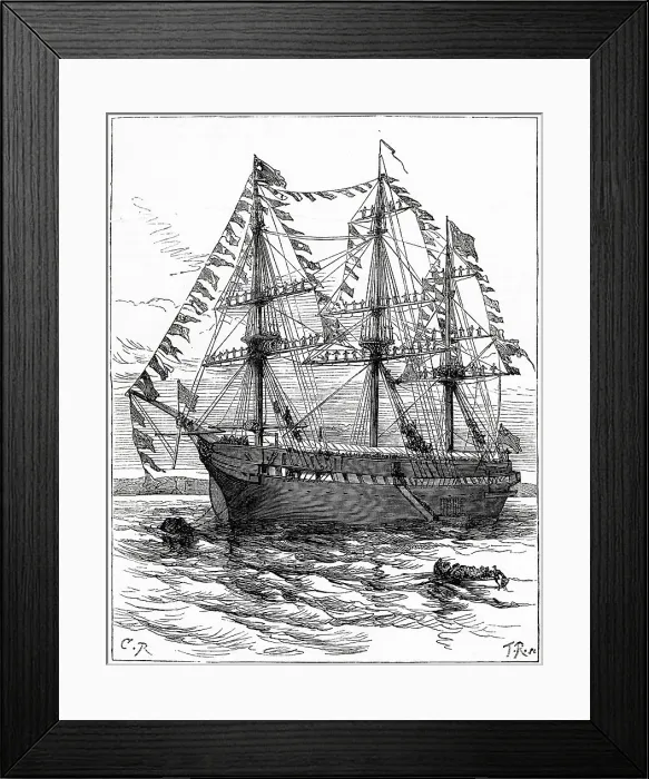 Framed Print : The Chichester, ship off Greenhithe, Kent Framed Print : The Chichester, ship off Greenhithe, Kent