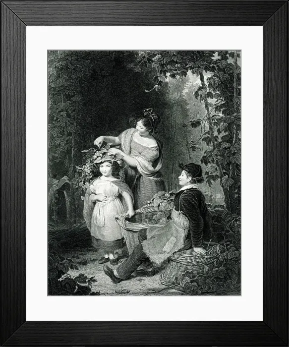 Framed Print : The Hop Garland, painted by W F Witherington RA Framed Print : The Hop Garland, painted by W F Witherington RA