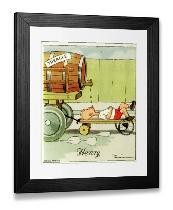Framed Print : Treacle on Tap, Henry cartoon by Carl Anderson Framed Print : Treacle on Tap, Henry cartoon by Carl Anderson