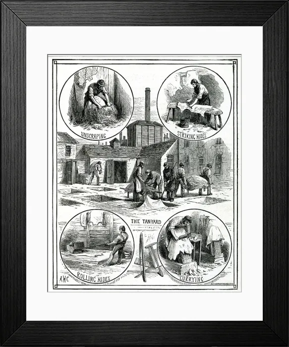 Framed Print : The Tan Yard, Leather Factory Framed Print : The Tan Yard, Leather Factory