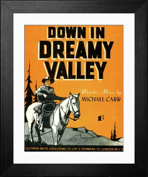 Framed Print : Music cover, Down in Dreamy Valley Framed Print : Music cover, Down in Dreamy Valley