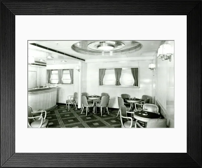 Framed Print : Cunard White Star, RMS Queen Mary, Cocktail Bar Framed Print : Cunard White Star, RMS Queen Mary, Cocktail Bar