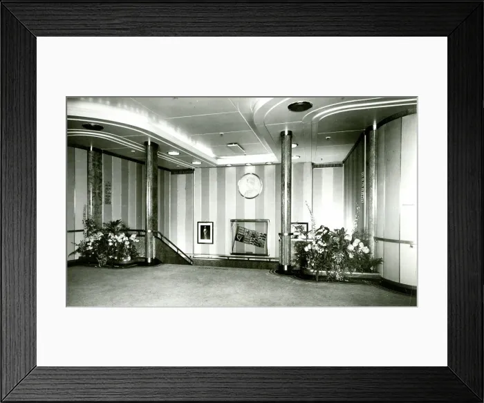 Framed Print : Cunard White Star, RMS Queen Mary, Entrance Hall Framed Print : Cunard White Star, RMS Queen Mary, Entrance Hall